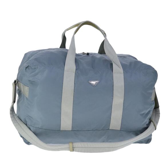 PRADA Boston Bag Nylon Light Blue - Picture 1 of 16